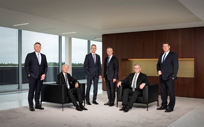 Der MHK-Vorstand (v.l.) Dr. Olaf Hoppelshäuser, Wolfgang Becker, Donald Schieren, Werner Heilos, Frank Bermbach, Kirk Mangels