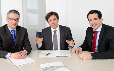 Der Vorstand der GES (v.l.): Holger von Dorn, Ulrich Berklmeir, Alexander Berger