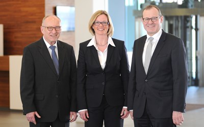 (v.l.) Verbandsdirektor Gerhard Schorr, Verbandsdirektorin Monika van Beek, BWGV-Präsident Dr. Roman Glaser
