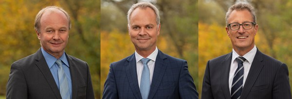 Das 3-köpfige geschäftsführende Vorstandsteam der BÄKO-ZENTRALE eG: Klaus Burger, Stefan Strehle und Gunter Hahn