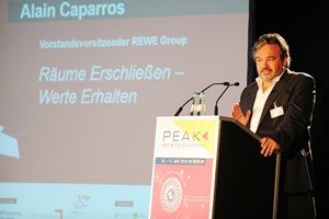 Alain Caparros, Vorstandsvorsitzender der REWE Group auf dem Mittelstandsgipfel PEAK