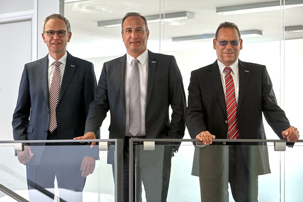Die Geschäftsführer der EUROBAUSTOFF, v.l.: Hartmut Möller, Dr. Eckard Kern (Vorsitzender), Jörg Hoffmann