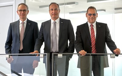 Die Geschäftsführer der EUROBAUSTOFF, v.l.: Hartmut Möller, Dr. Eckard Kern (Vorsitzender), Jörg Hoffmann 