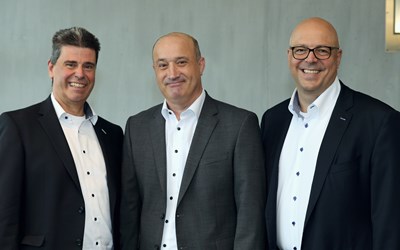 Die Architekten der Kooperation: (v.li.) Peter Jüngst (Geschäftsführer E/D/E), Martin Heinen (CEO IGH eG) und Georg Wolf (Geschäftsbereichsleiter Haustechnik E/D/E).
