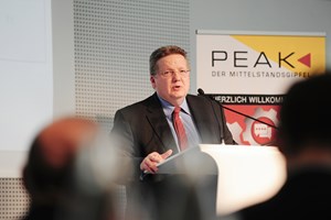 Guido Eichel (HAGOS eG) auf dem Mittelstandsgipfel PEAK am 10. Mai 2017 in Berlin.
