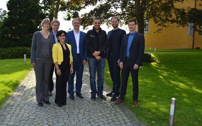Das Projektteam "Klimaprofi für den Mittelstand" am 22.09.2016 bei der ADG auf Schloss Montabaur.