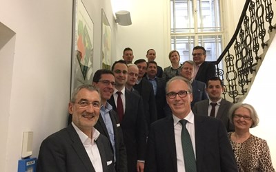 Zusammenkunft der Verbundgruppen Österreichs mit Dr. Ludwig Veltmann und Paul Measer vom MITTELSTANDSVERBUND am 27. April in Wien