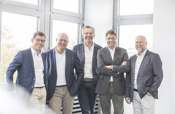 INTERSPORT Vorstand von Links nach rechts: Knud Hansen, Alexander v. Preen, Mathias Boenke, Hannes Rumer, Frank Geisler